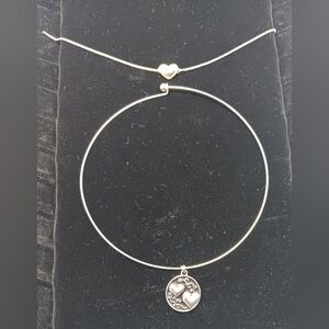 2 HEART Necklaces! Collar necklace & two-toned Heart